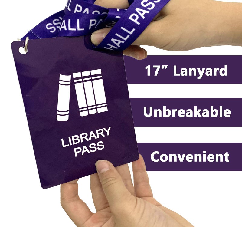 Bemaxy School Lanyards with Large Card Passes, 5 Inch Passes Set for Teacher Parents (Library) - Image 4